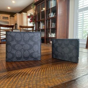 Coach Black Key & Card Holder Set